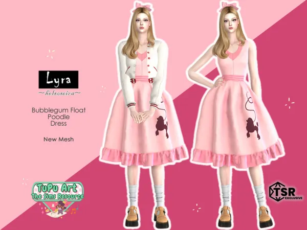TUPU ART COLLAB - LYRA - Poodle Dress by Helsoseira