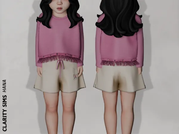 Alpha Hana Shorts Toddler - The Sims 4 Custom Content