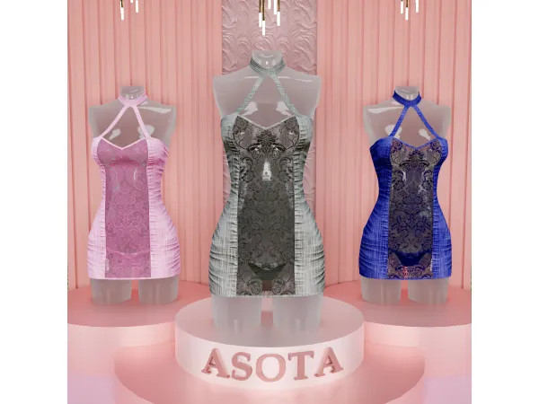 Alpha [ASOTA OFFICIAL] Karen Short Dress - The Sims 4 Custom Content