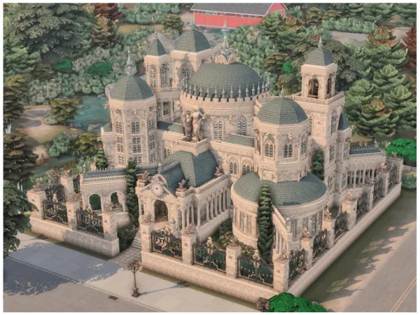 Maxis Match MM The Brownstone Palace by Merin Martini - The Sims 4 Custom Content