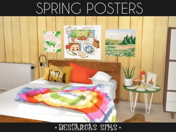 Alpha Spring Posters - The Sims 4 Custom Content