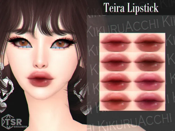 Maxis Match Teira Lipstick by Kikuruacchi - The Sims 4 Custom Content