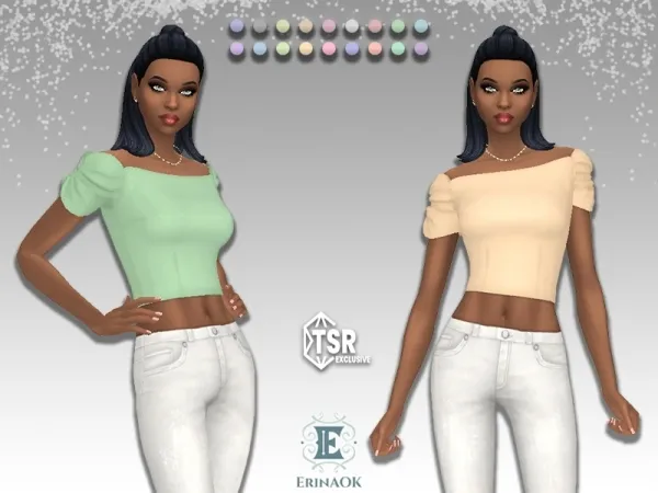 Mix ErinAOK Womens Top 032925 - The Sims 4 Custom Content