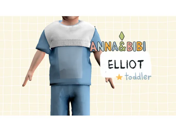 Maxis Match Elliot Toddler Vintage [AnnaBibi] - The Sims 4 Custom Content