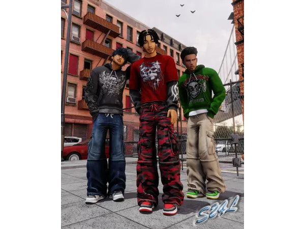 Alpha Urban Outlook Set by sailor24love - The Sims 4 Custom Content