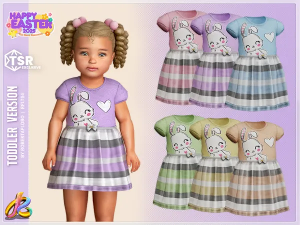 Alpha Dress 306 Toddler by RobertaPLobo - The Sims 4 Custom Content