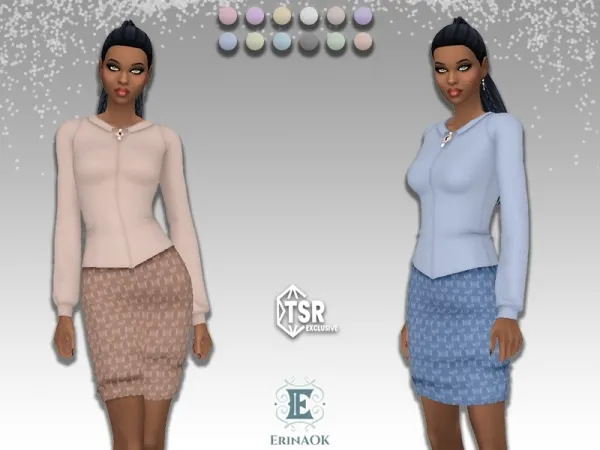 Mix erinaok womens outfit 012225 - The Sims 4 Custom Content