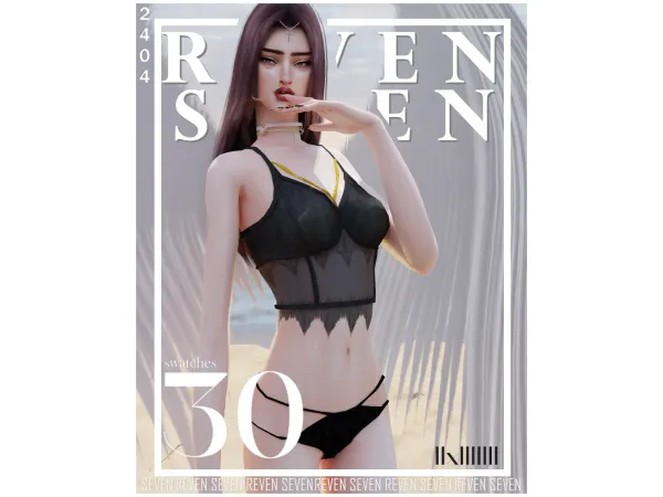 Maxis Match Bralette Crop Top Tie Lace Corset by rvn2seven - The Sims 4 Custom Content