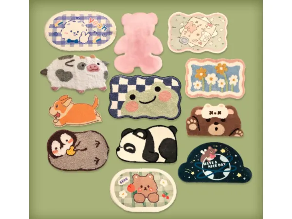 Kawaii Rugs Leo Peri Tablet and Aura Crib by jacky93sims - The Sims 2 Custom Content