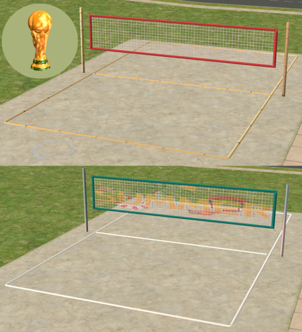 jacky93sims Beach Volley Camp and World Cup Deco by simsfinds - The Sims 2 Custom Content