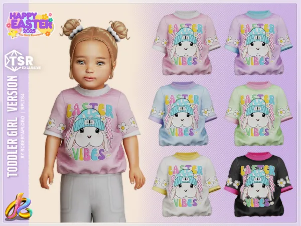 Alpha Girl Top 307 Toddler by RobertaPLobo - The Sims 4 Custom Content