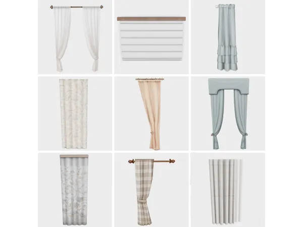 my favorite curtains | sims 4 cc finds by boujeesimss