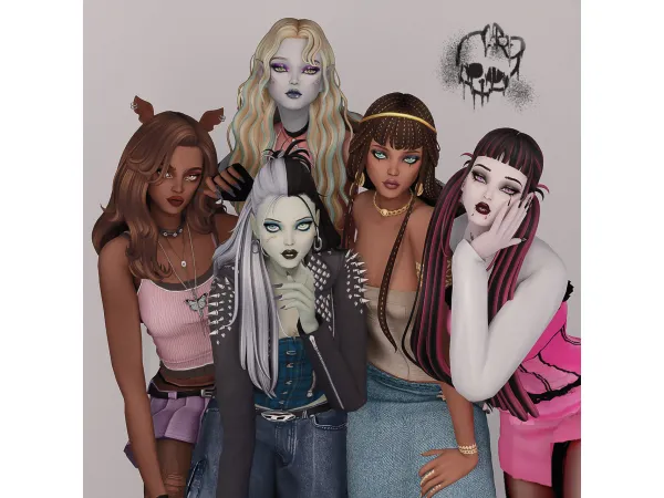Mix MONSTER HIGH LOOKBOOK SIMS DOWNLOAD by tbadayinthelife - The Sims 4 Custom Content