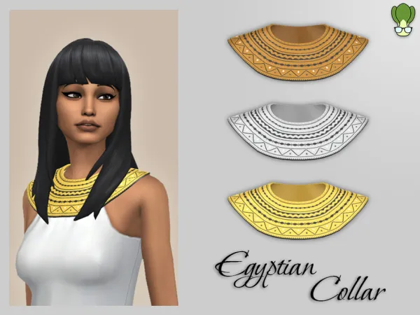Maxis Match Egyptian Collar Necklace Usekh (F) by kapakijo - The Sims 4 Custom Content