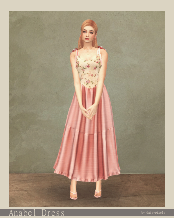 Maxis Match Anabel Dress by simsfinds - The Sims 4 Custom Content