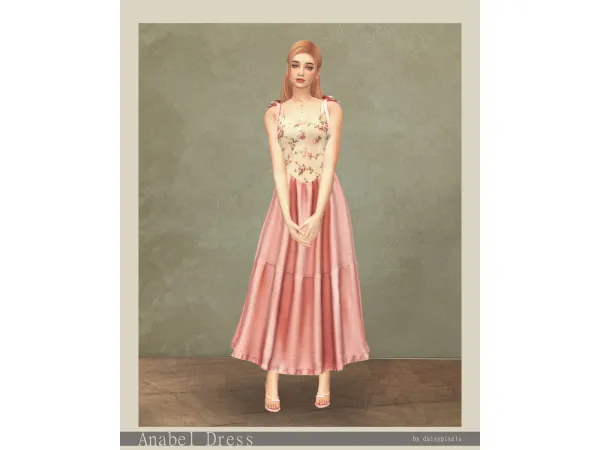 Maxis Match Anabel Dress by daisypixels - The Sims 4 Custom Content
