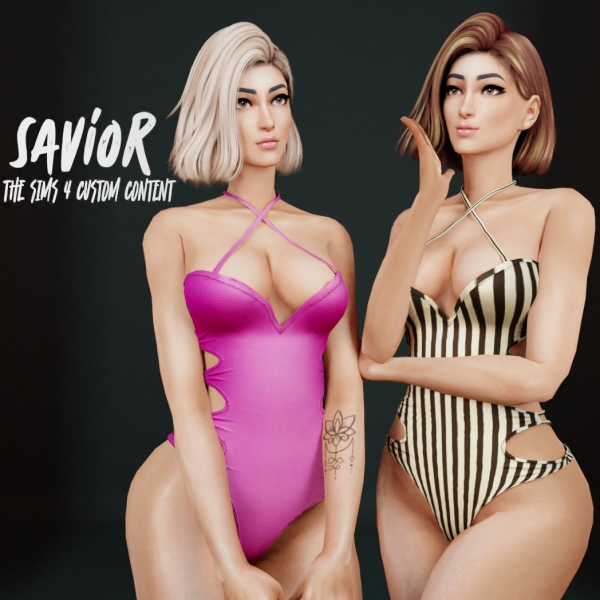Alpha SO_Ashanty Swimsuit by saviorts4 - The Sims 4 Custom Content