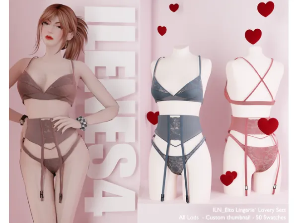 Mix ILN Eito Lingerie - The Sims 4 Custom Content