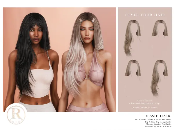 Alpha RAMA Jessie Hair - The Sims 4 Custom Content