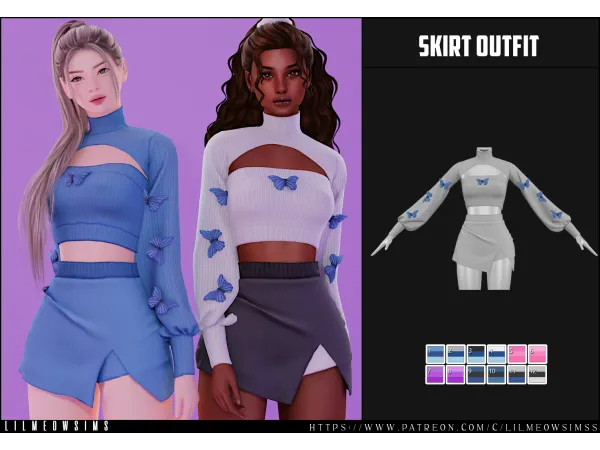 Alpha Cute Skirt - The Sims 4 Custom Content