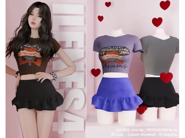 Mix ILN Lena Set - The Sims 4 Custom Content
