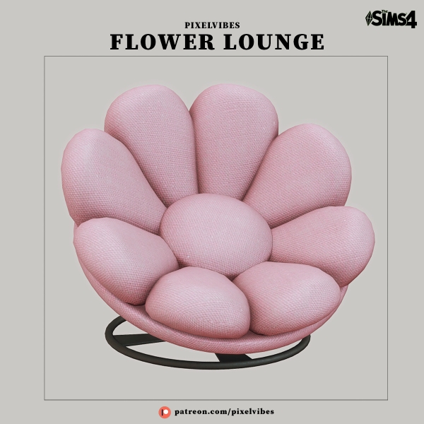 Alpha Flower Lounge by pixelvibes - The Sims 4 Custom Content