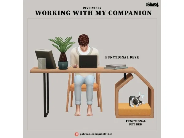 Alpha Working With My Companion - The Sims 4 Custom Content
