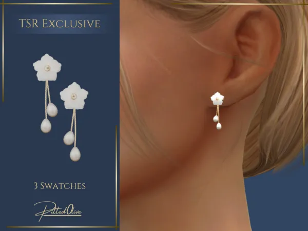 Maxis Match Keavey Earrings by Pitted0live - The Sims 4 Custom Content