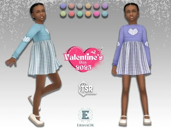 ErinAOK Valentines Day Girls Dress 020625