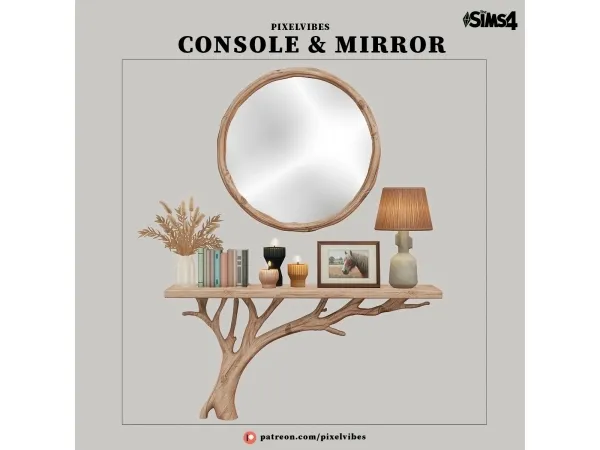 Alpha Handcrafted Console And Mirror - The Sims 4 Custom Content