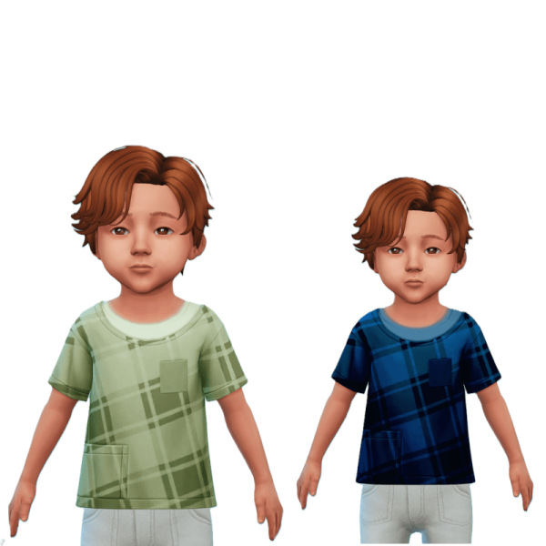 Maxis Match Plaid T Shirt Toddler by simsfinds - The Sims 4 Custom Content