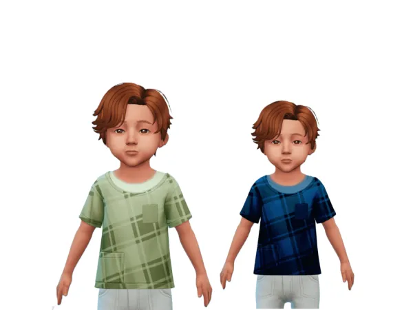 Maxis Match Plaid T Shirt Toddler by ecstatic_payne79 - The Sims 4 Custom Content
