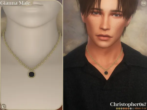 Mix Gianna Necklace Male Christopher067 by christopher067 - The Sims 4 Custom Content