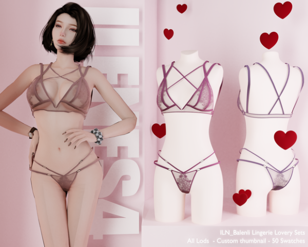 Mix ILN Balenli Lingerie by ilenes4 - The Sims 4 Custom Content