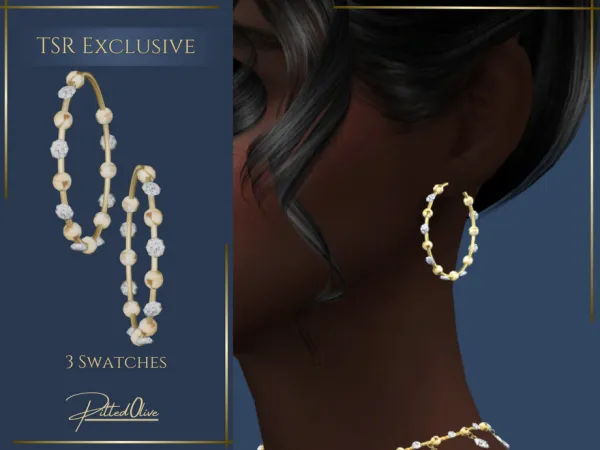 Maxis Match Franca Hoops by Pitted0live - The Sims 4 Custom Content