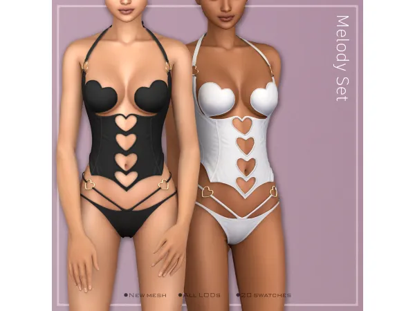 Alpha Melody Set by Belaloallure1 - The Sims 4 Custom Content
