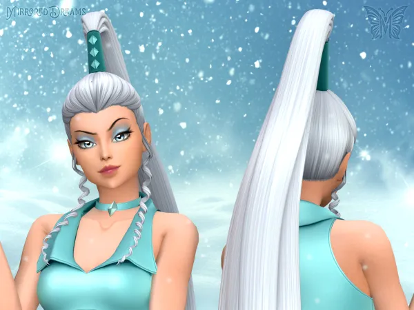 Maxis Match Icy Trix Hair by mirroreddreamscc - The Sims 4 Custom Content