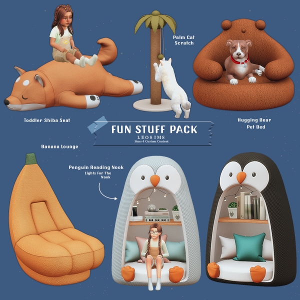 Mix Fun Stuff Pack by leosims4cc - The Sims 4 Custom Content