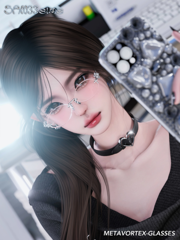 Alpha 3Metavortex Glasses by simsfinds - The Sims 4 Custom Content