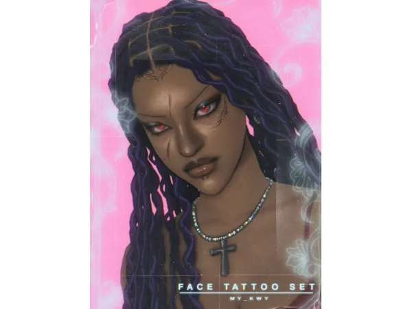 Mix [MY_KWY] FACE TATTOOS - The Sims 4 Custom Content