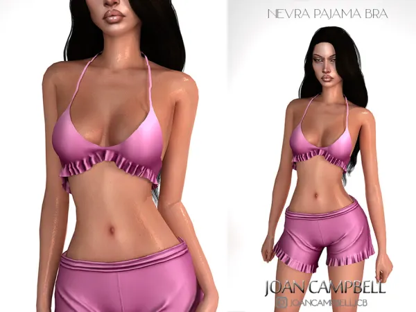 Alpha NEVRA PAJAMA BRA by Joan_Campbell_Beauty - The Sims 4 Custom Content