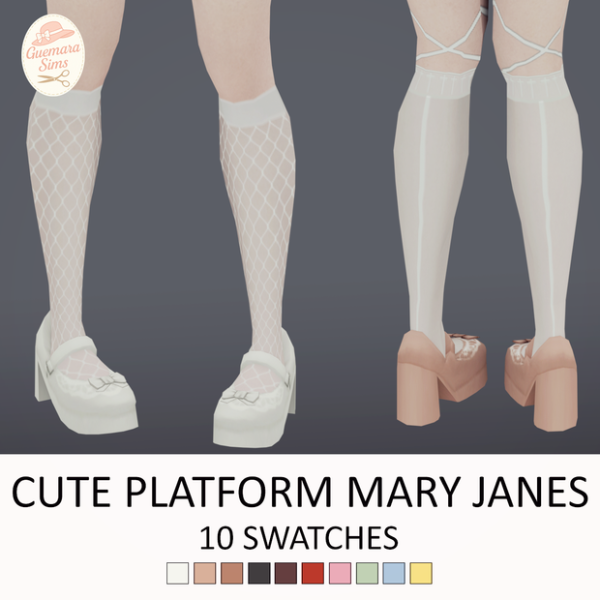 Maxis Match Cute Platform Mary Janes by simsfinds - The Sims 4 Custom Content