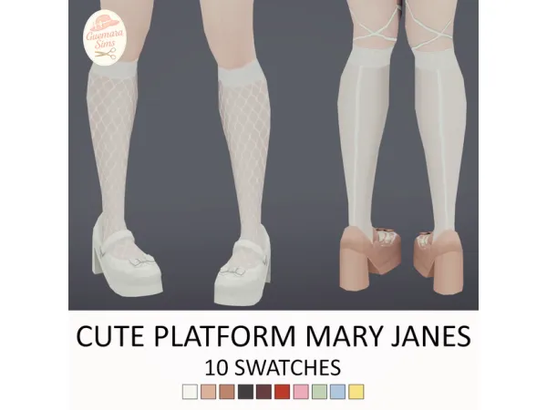 Maxis Match Cute Platform Mary Janes by Guemara - The Sims 4 Custom Content