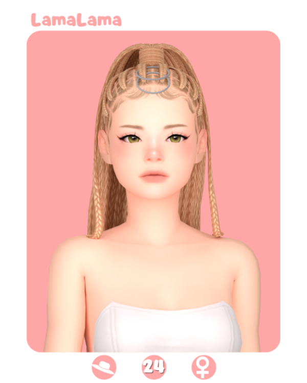 Maxis Match LamaLama_Hair Jaime by lama_lama - The Sims 4 Custom Content
