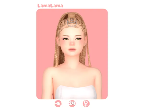 Maxis Match LamaLama_Hair Jaime - The Sims 4 Custom Content