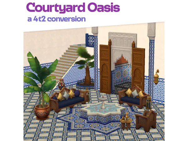 Courtyard Oasis by lordcrumps - The Sims 2 Custom Content