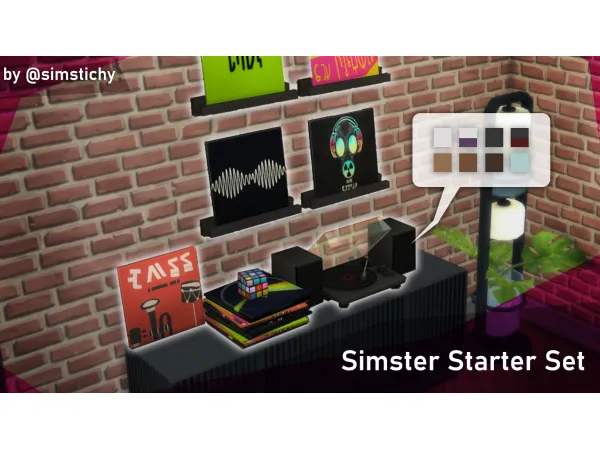Maxis Match Simster Starter Set by EstenzoLarra - The Sims 4 Custom Content
