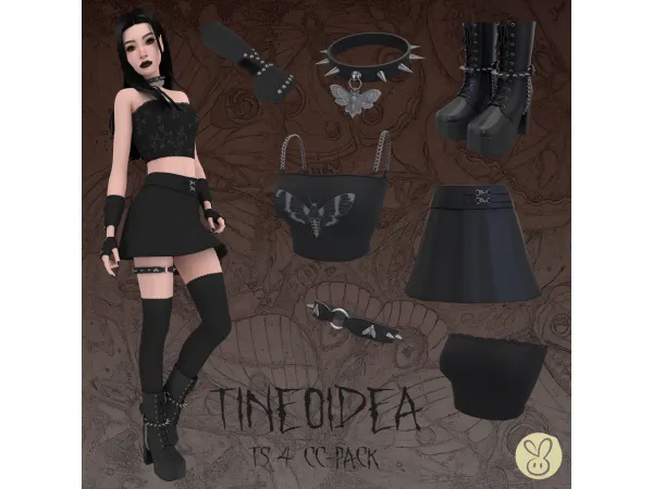 Alpha TINEOIDEA CCPACK - The Sims 4 Custom Content