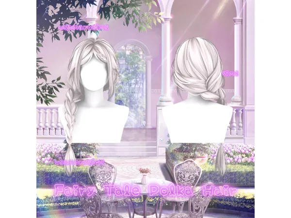 Mix Fairy Tale Polka Hair by usamarusims - The Sims 4 Custom Content