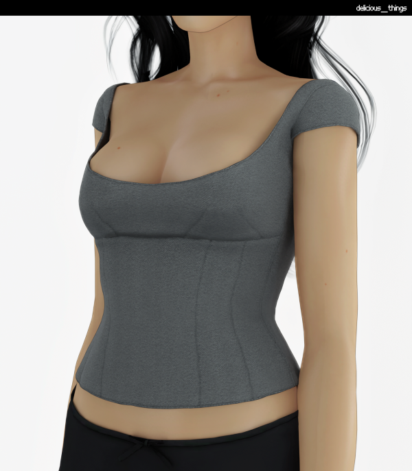 Alpha all is a gentle spring wool demi cup corselette by simsfinds - The Sims 4 Custom Content